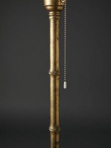 Staande lamp - Franse mid-eeuwse nepbamboe verguld messing, Nieuw