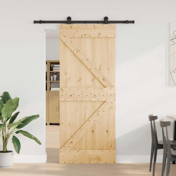 vidaXL Schuifdeur NARVIK 85 x 210 cm (152,5 cm) Naturel en, Verzenden, Nieuw