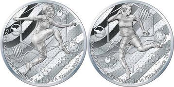 40 Euro Frankreich 4 x 10 Euro 2019 zilver Pp Fifa Frauen..., Verzenden, België