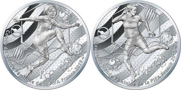 40 Euro Frankreich 4 x 10 Euro 2019 zilver Pp Fifa Frauen..., Postzegels en Munten, Munten | Europa | Euromunten, België, Verzenden