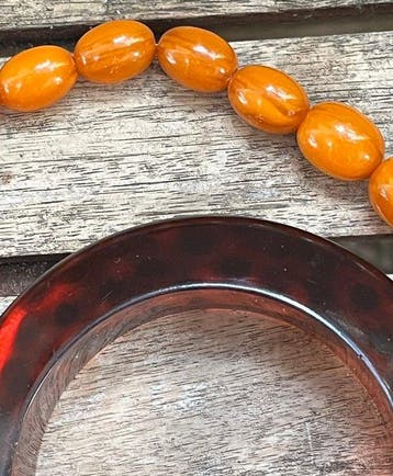 bakeliet - Armband - Vintage halsketting en armband