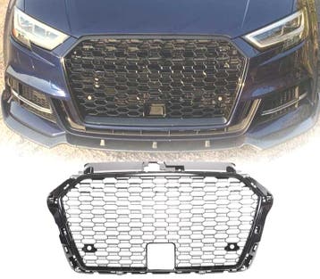 CALANDRE AUDI A3 8V 17-19 LOOK RS3 NOIR ACC, Verzenden, Nieuw