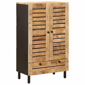 vidaXL Opbergkasten Naturel 60 x 33 x 100 cm Massief Mango, Verzenden, Nieuw