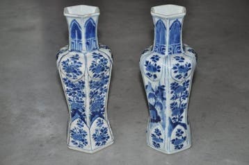 Vaas - blauw-wit porselein - China - Kangxi (1662-1722) -