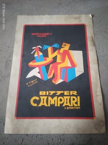 Fortunato Depero - Manifesto poster pubblicitario bevande