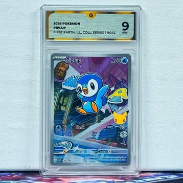 Pokémon Graded card - PIPLUP 042 - Pokémon - GG 9