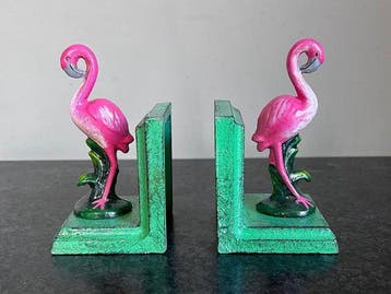 Decoratief ornament (2) - Europa - Flamingo boekensteunen