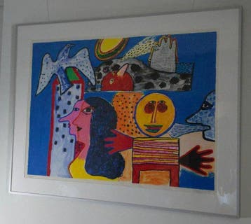 Corneille (1922-2010) - Vrolijk Kleurrijk Groot werk
