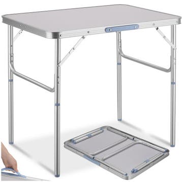Aluminium campingklaptafel 75 x 55 x 68 cm - grijs, Verzenden, Nieuw