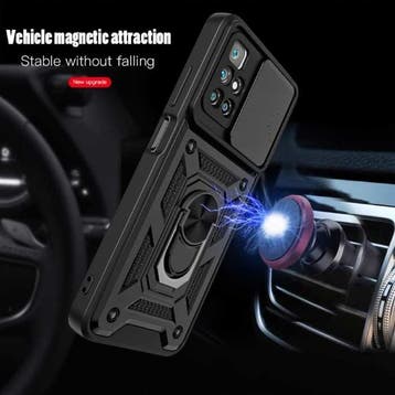 Xiaomi Redmi Note 11 - Armor Hoesje met Kickstand en Camera, Verzenden