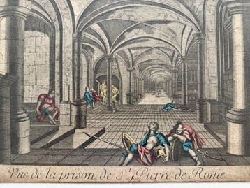 Ecole du XVIIIe siècle - 18e eeuw – Vue de la prison de St.