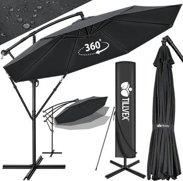 Zweefparasol - Tuinparasol - Parasol 300 cm - Met voet - Met, Tuin en Terras, Parasols, Verzenden, Nieuw