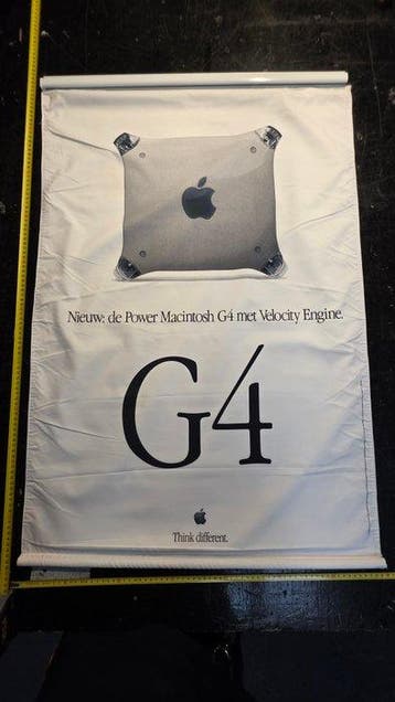 Vintage Apple G4 Think Different Dealer Banner Rare Double, Nieuw