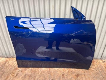 Porte av. droite Tesla Y 2020 - 2025 Bleu, Ophalen, Pièces américaines, Utilisé, Droite