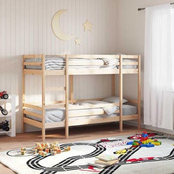 vidaXL Stapelbed massief grenenhout 80x200 cm, Verzenden