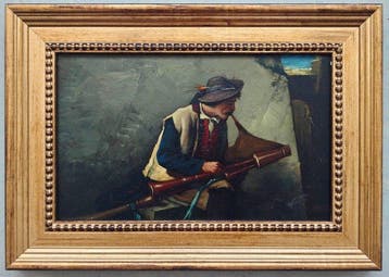 École européenne (XIX) - Le vieux musicien, Antiek en Kunst