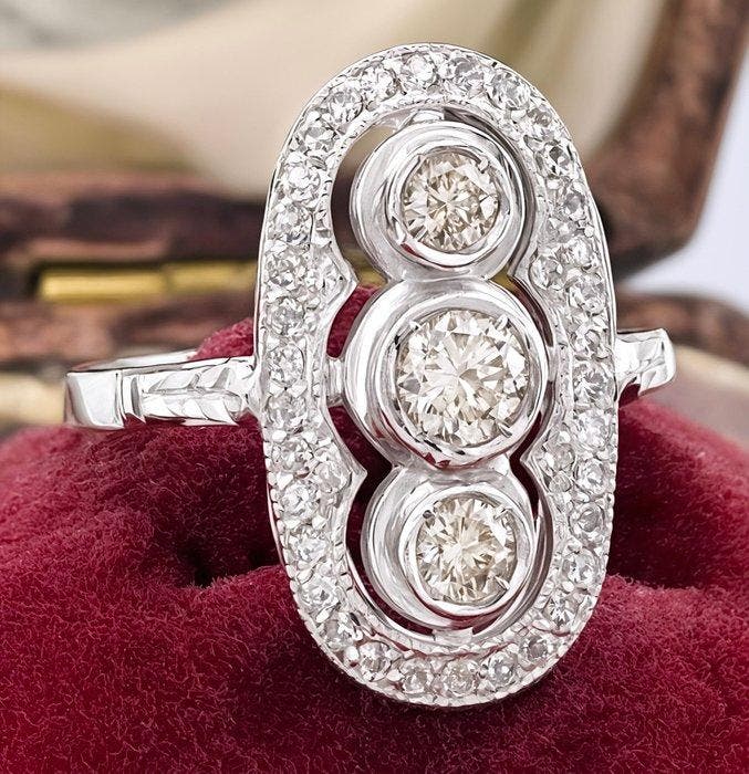 Bague Platine Diamant (Naturelle) - Diamant, Bijoux, Sacs & Beauté, Bagues