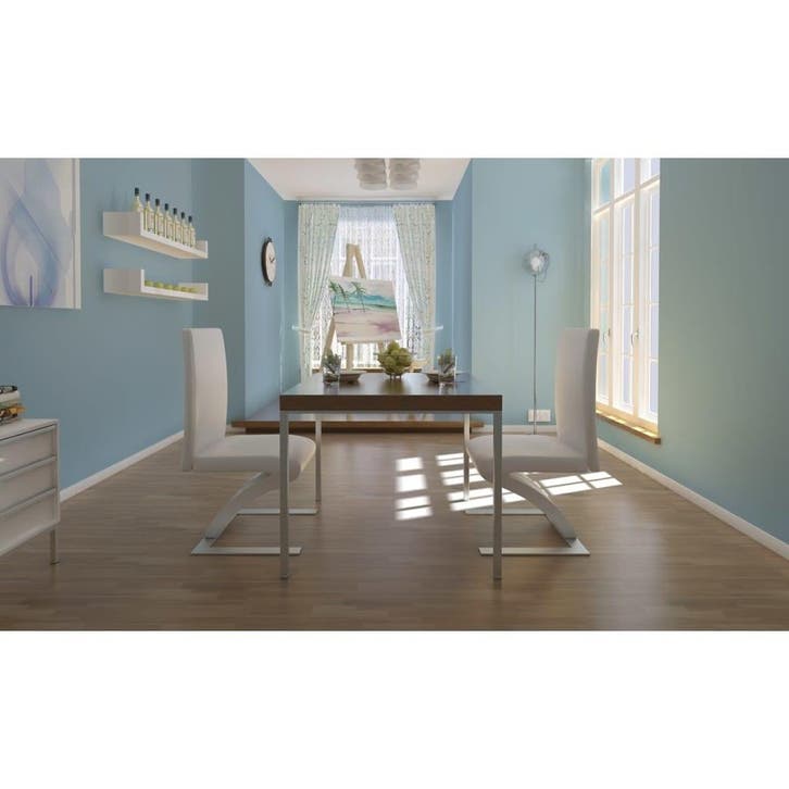 vidaXL Eetkamerstoelen 2 st kunstleer wit, Huis en Inrichting, Stoelen, Nieuw, Verzenden