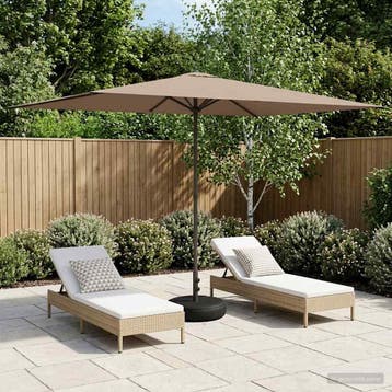 vidaXL Tuinparasol met voet 200 x 300 cm Polyester, Verzenden, Nieuw
