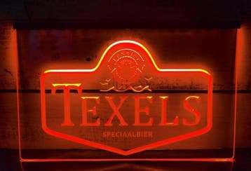 Texels bier neon bord lamp LED verlichting reclame lichtbak, Verzenden
