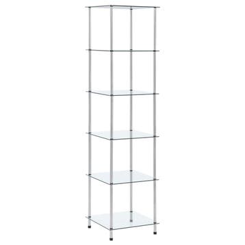 vidaXL Kastje 6-laags 40x40x160 cm gehard glas transparant, Verzenden, Nieuw