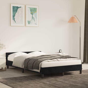 vidaXL Bedframe zonder matras 120x200 cm fluweel zwart, Verzenden
