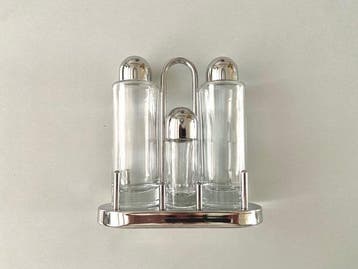 Alessi - Ettore Sottsass - Olie-en-azijnstelletje - Glas