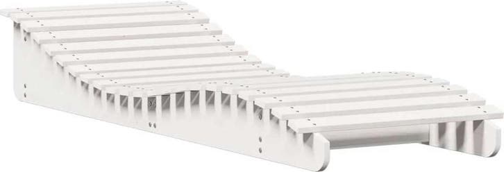 vidaXL Ligbed 205x70x31,5cm van massief grenenhout - wit, Caravans en Kamperen, Kampeeraccessoires, Nieuw, Verzenden