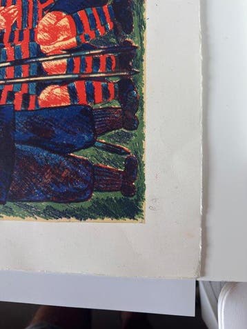 Franz Borghese (1941–2005) - Squadra di calcio – Litografia, Antiek en Kunst