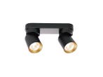 Veiling - 4x GU10 Opbouwspot Armatuur dubbel cilinder zand z, Nieuw