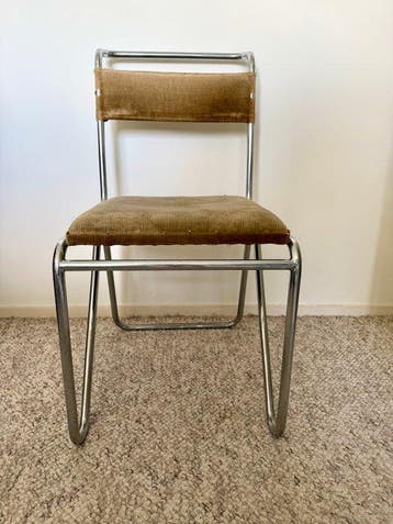 Gispen - W.H. Gispen - Chaise - diagonale - Chromé(e), Acier