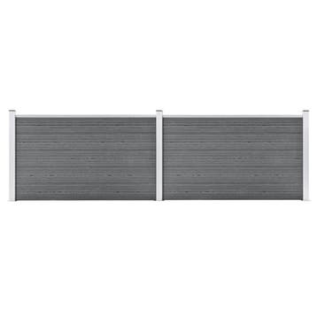 vidaXL Schutting 353x106 cm HKC grijs, Verzenden, Nieuw