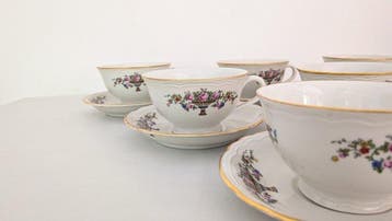 Richard Ginori - Theeservies (12) - Decoro fuori fabbrica -