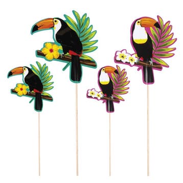 Toekan Cocktailprikkerset 4 delig, Verzenden, Nieuw