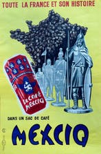 CM. - Affiche publicitaire vintage – Café MEXIA – France –