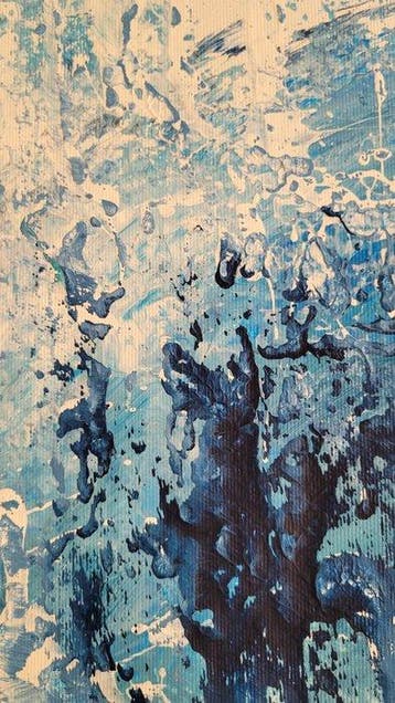 Laura Capellini Art - THAW(BLUE MIND#85)(XL) Acrylic on