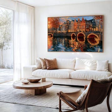 Iconica - Amsterdam Canal at Night - unique 1/1 XXL (100 x