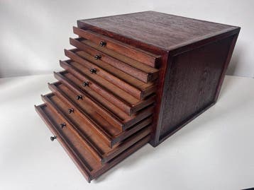 Ladekast - Kleine Architectenkast, Kaartladekast,