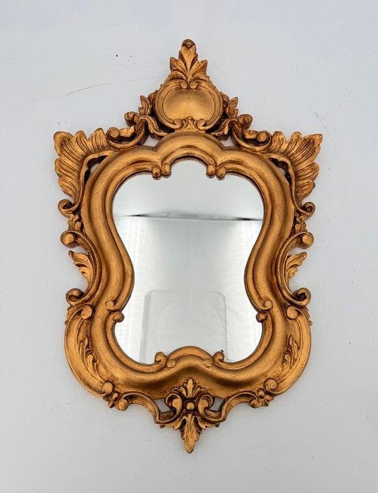 Miroir - Bois - Corne dabondance, Antiquités & Art, Curiosités & Brocante