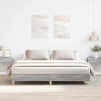 vidaXL Bedframe zonder matras 160x200 cm spaanplaat grijs, Verzenden, Nieuw