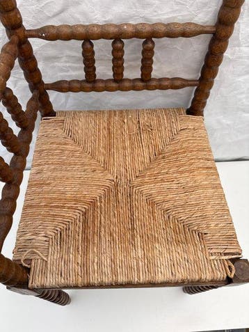 Stoel - Hout, Rattan - Bobbin turned corner chair