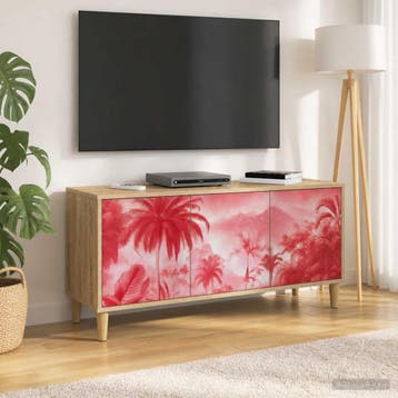 vidaXL Tv-meubel AACHEN 102 x 33 x 50 cm Sonoma Bewerkt hout, Maison & Meubles, Verzenden
