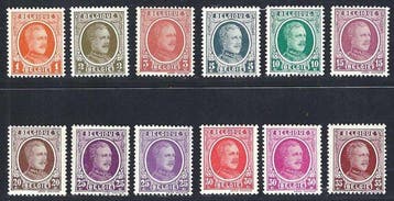 België 1922 - De volledige reeks Koning Albert I Houyoux -, Gestempeld