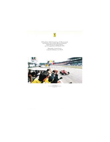 1995 FERRARI FORMULE 1 PRESENTATIE UITNODIGING BRIEFKAART .., Ophalen of Verzenden