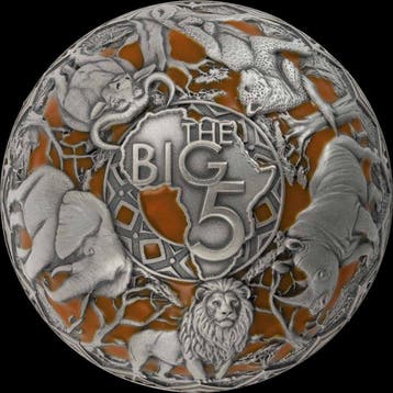 Burundi. 25 Francs 2026 Big Five Africa – Half-Spherical 2