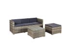 Veiling - Loungeset Punta Cana M - Polyrotan - Grijs gemelee, Nieuw