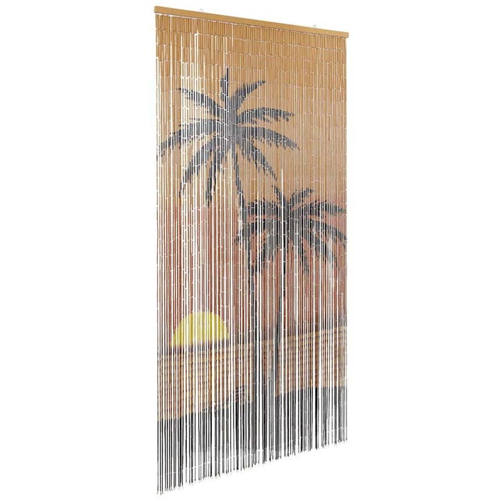 vidaXL Insectengordijn 100x220 cm bamboe palmboom print, Bricolage & Construction, Fenêtres & Moustiquaires, Envoi