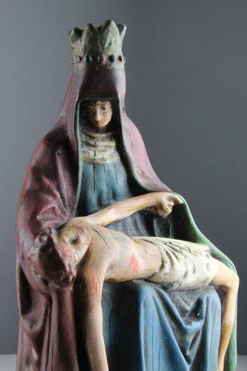 Beeld, Pietà – Our Lady of Lede - 1414-1941 - 32 cm - Gips, Antiek en Kunst