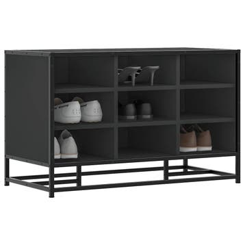 vidaXL Schoenenbank 84x40x53,5 cm bewerkt hout en metaal, Verzenden