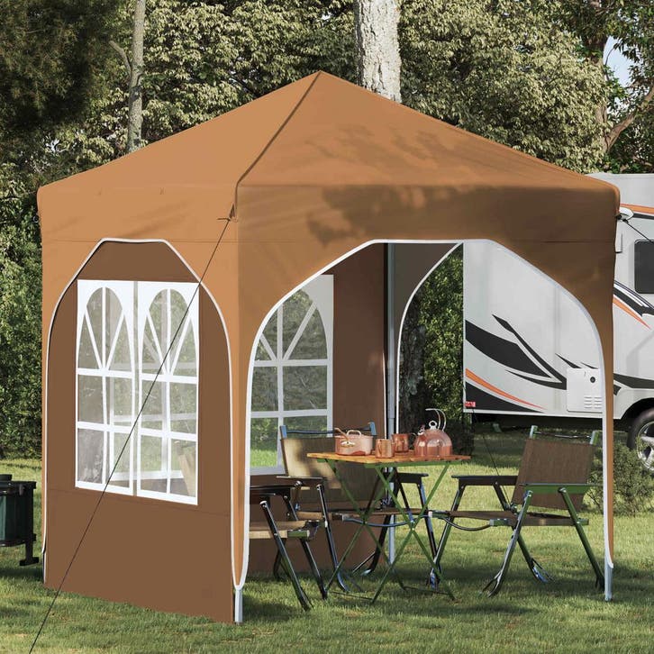 vidaXL Pop-up Feesttent 192 x 192 x 245 cm Beige, Jardin & Terrasse, Tonnelles, Envoi